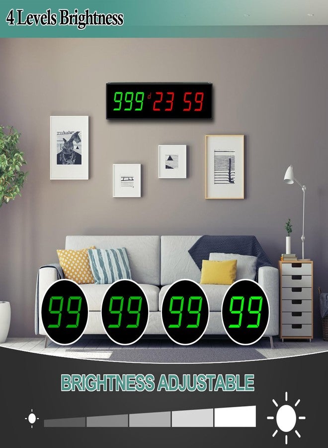 QINYUNE Digital Days Countdown Timer Clock,Retirement Countdown Calendar up to 999 Days,Count Timing Up Stopwatch,LED Wall Clock with Remote Control for Wedding Birthday Event Sports Vacation Examination - Image 5